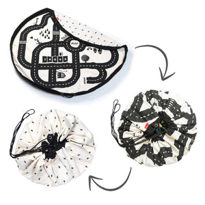 Play & Go 2-i-1 Förvaringsmatta/Lekmatta - Roadmap/Thunderbolt