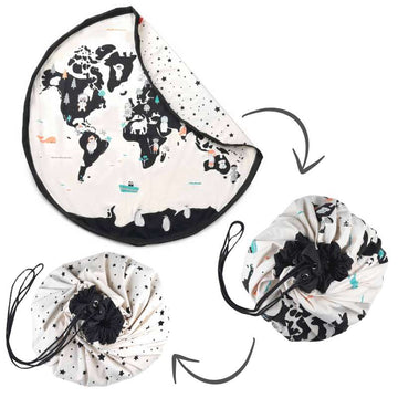 Play & Go 2-i-1 Förvaringsmatta/Lekmatta - Världskarta