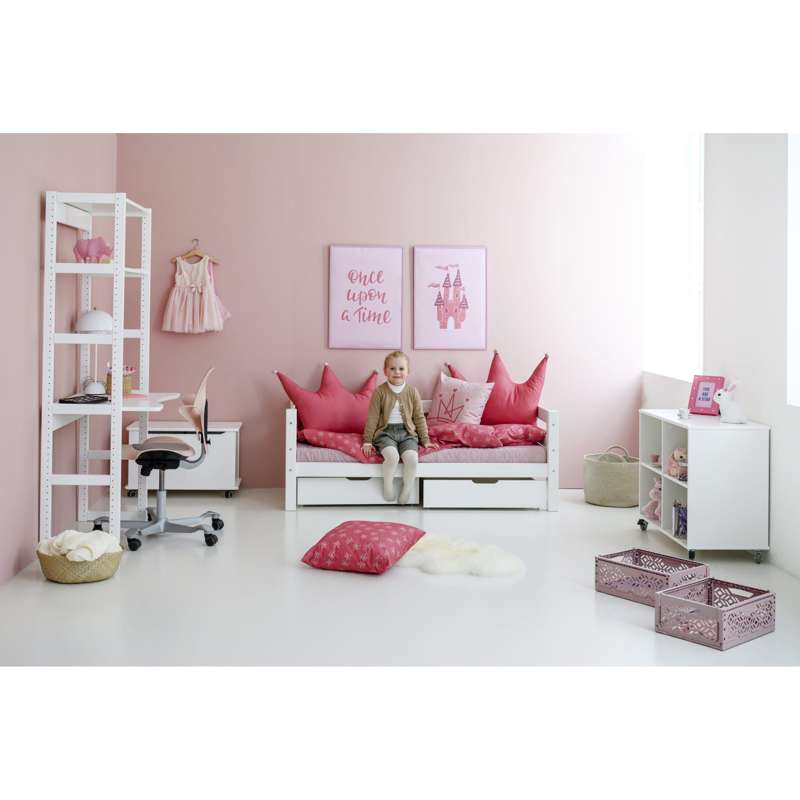 Hoppekids Kudde m. Stor Krona - PRINSESSA - Pale Rose