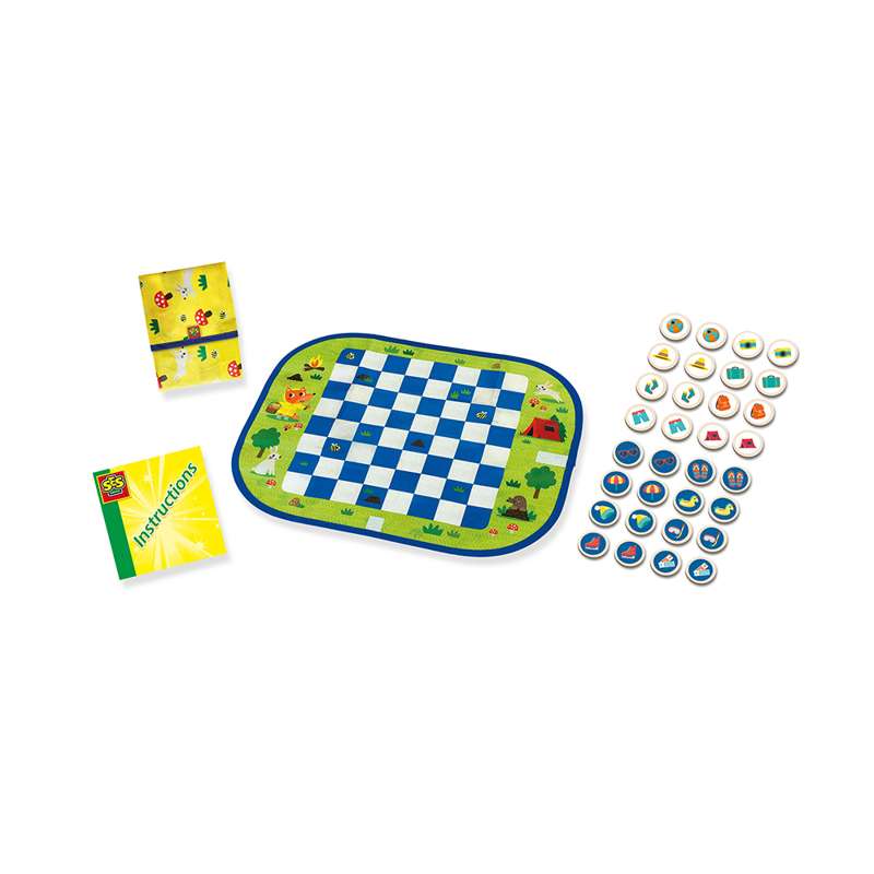 SES Creative Spel - Dam och Memoryspel i Resväska