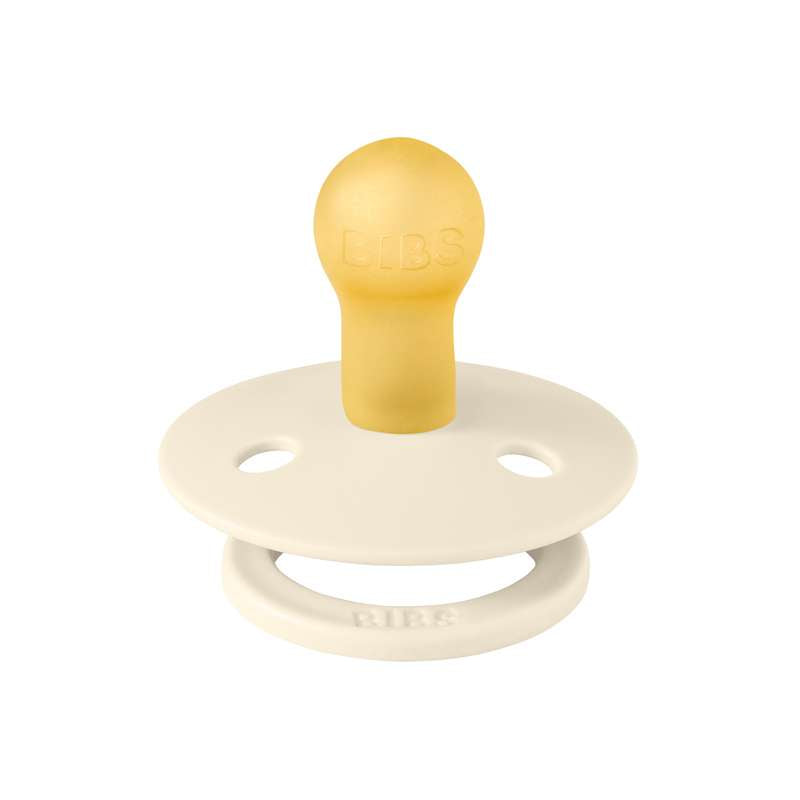 Bibs Rund Colour Napp - strl. 1 - naturgummi - Studio - Bumblebee - Elfenben