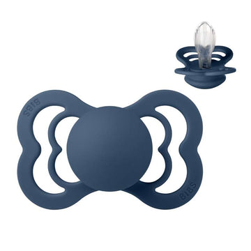 Bibs Supreme Napp - strl. 2 - Silikon - Stålblå