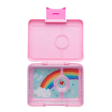 Yumbox Matlåda - Minisnack - 3 fack - Power Pink/Regnbåge