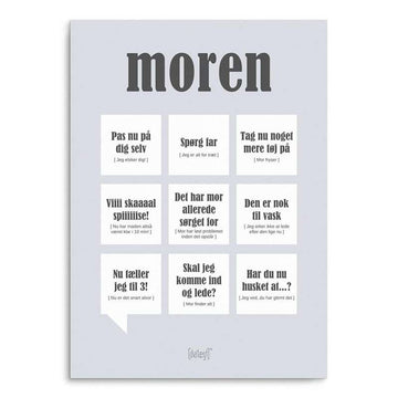 Dialägt Plakat moren - flera storlekar