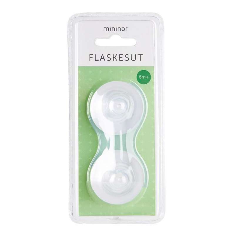 Mininor Flasknappe Wide - 2-Pack - 6m+