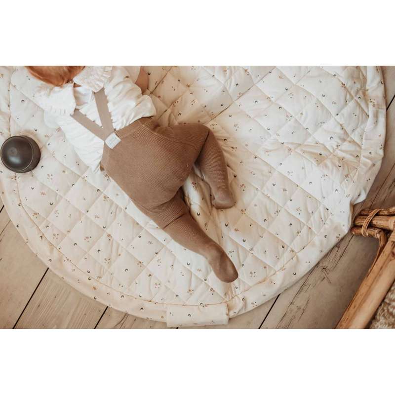 Play & Go Baby Lekmatta - 3-i-1 - Mjuk Ekologisk - Måne