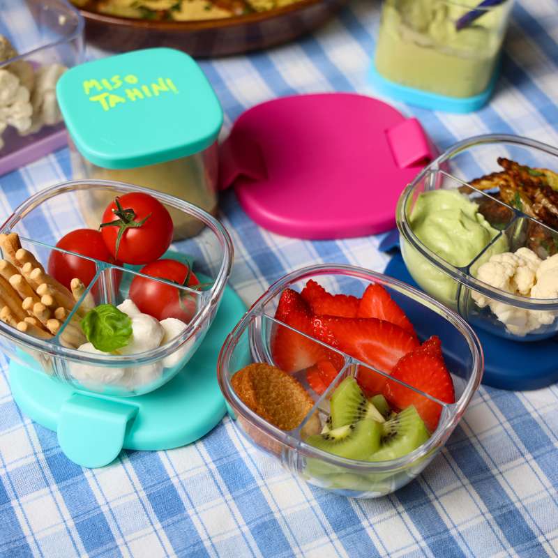 Yumbox Snackskål - 3 rum - Hallonrosa