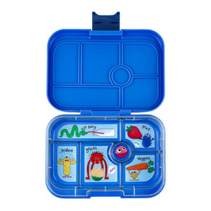 Yumbox Matlåda - Original - 6 rum - Surf Blue/Roliga Monster