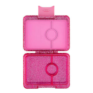 Yumbox Matlåda - Minisnack - 3 fack - Sparkle Rose Glitter