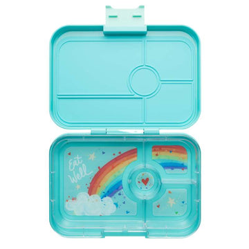 Yumbox Matlåda - Tapas XL - 4 rum - Antibes Blue/Rainbow