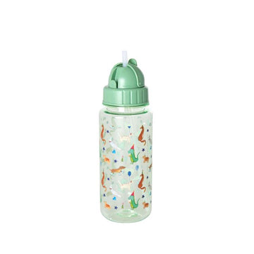 RICE Drickflaska med Sugrörsfunktion - Party Animal - 500 ml. - Grön