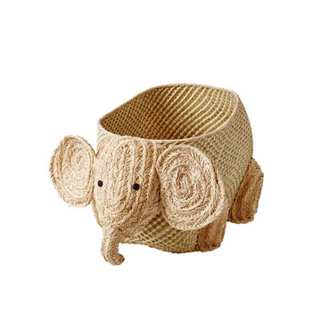 RICE Sögräs Förvaringskorg - Djur i Djungeln - Stor Elefant - Natur