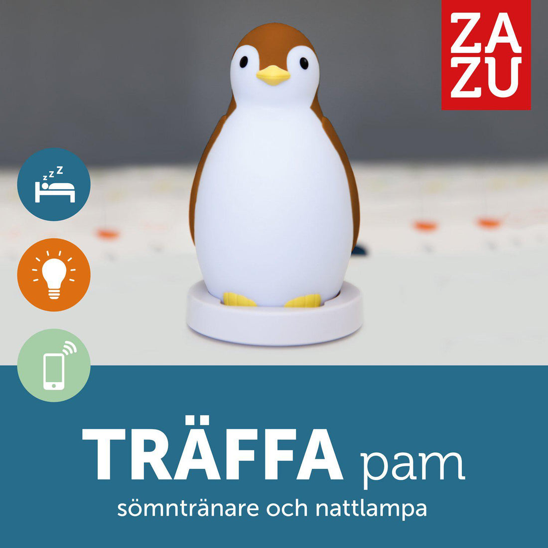 Zazu Pam Nattlampa och sömntränare - Brun