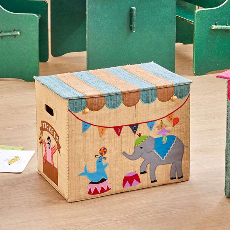 RICE Raffia Förvaringskorg - Cirkus 