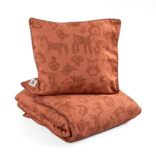 Sebra Junior sängkläder 100x140 cm - Forest - Dark Amber