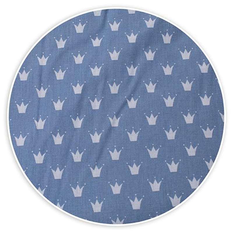 TiSsi SOFIE sängkant och lakan till 90 x 40 cm - ljusblå krona 