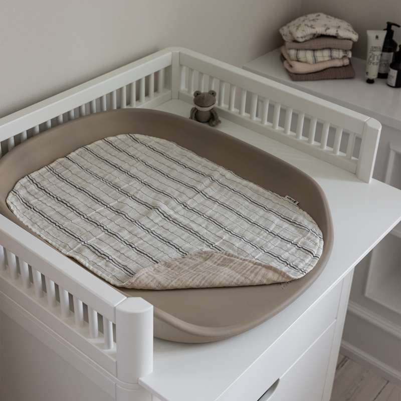 Sebra Pusselunderlag - 6-lager - 2 st. - Muslin - Rand 