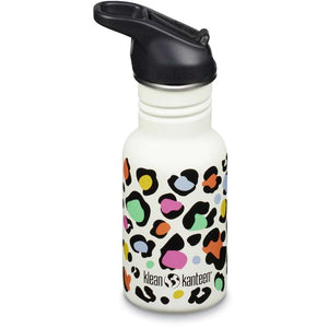Klean Kanteen Classic Drickflaska - Kid SportCap - 355ml - Leopardtryck 