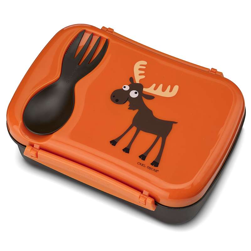 Carl Oscar Matlåda med kylklamp - Älg - Orange 
