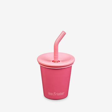 Klean Kanteen Kid's Cup m. Sippy- och Sugrörslåg - 296ml - Rouge Red 