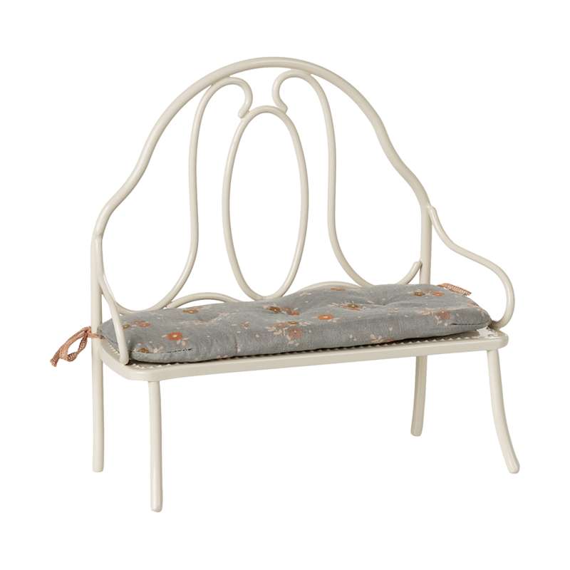 Maileg Vintage Bänk - Miniatyr - Råvit 