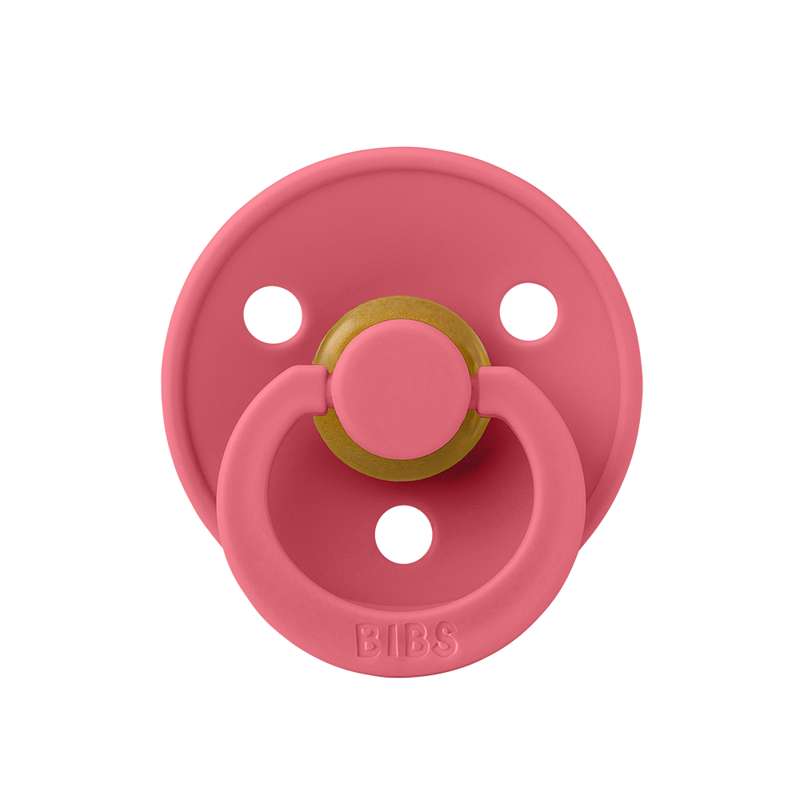 Bibs Anatomisk Colour Napp - strl. 1 - naturgummi - Korall 