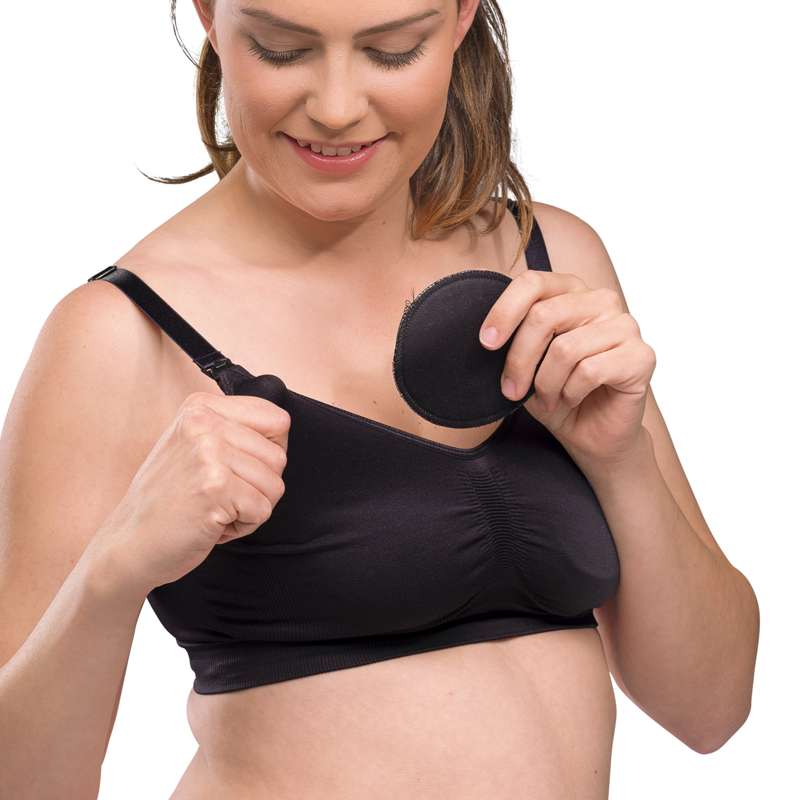 Carriwell New Mum Amningsinlägg tvättbara one size - svart 