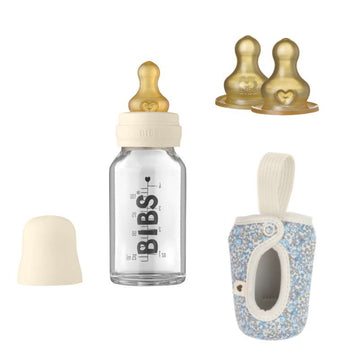 BIBS Flaskpaket - No12 - Liten - Elfenben/Eloise Blå 