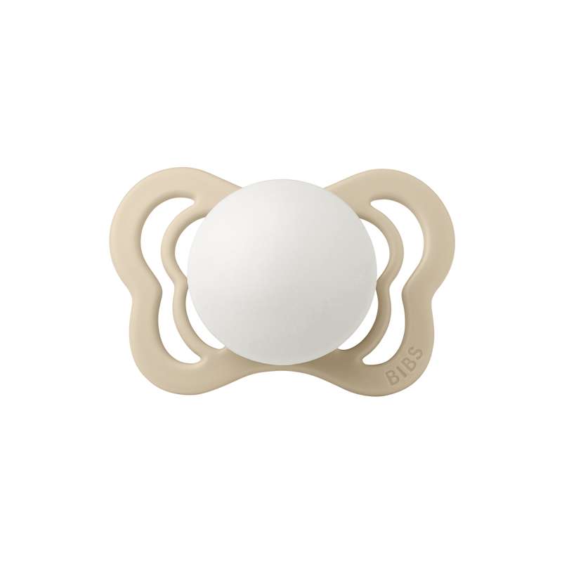 Bibs Couture Napp - strl. 1 - Silikon - GLOW - Vanilj 