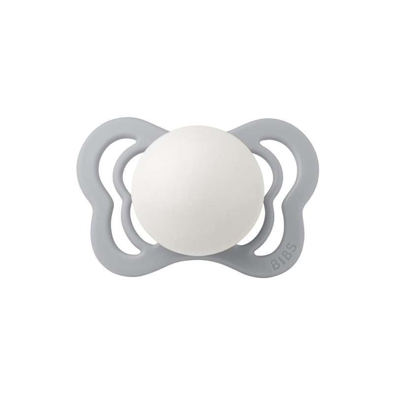 BIBS Anatomisk Couture Napp - Str. 1 - Silikon - GLOW - Cloud
