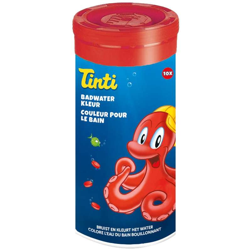Tinti Badvattenfärger - 10 Tabletter i Rör - Röd 