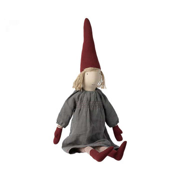 Maileg Pixy Julenisse - Liten - Flicka m. Grå Klänning (83 cm.) 