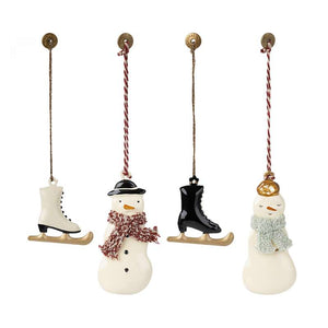 Maileg Julornament i Metall - 4 st. - Winter Wonderland (13 cm.) 