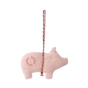Maileg Julornament i Tyg - Gris - Rosa 