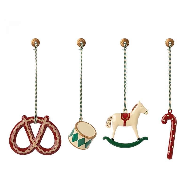 Maileg Julornament i Metall - Set i Låda - Peters Jul 