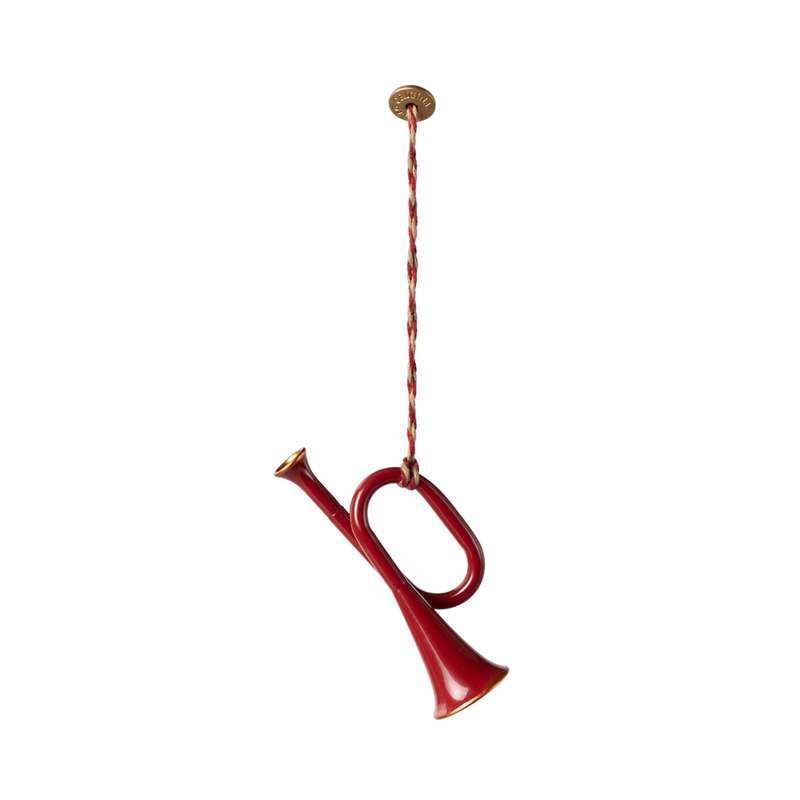 Maileg Julornament i Metall - Trumpet - Röd 
