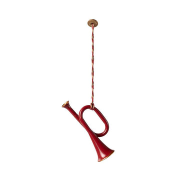 Maileg Julornament i Metall - Trumpet - Röd 