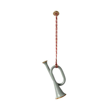 Maileg Julornament i Metall - Trumpet - Mint 