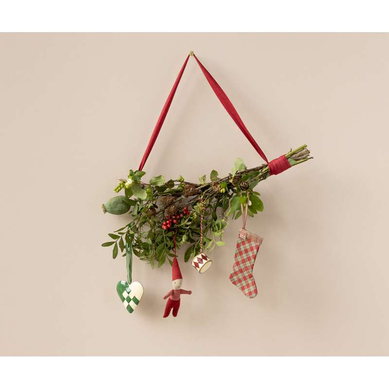 Maileg Julornament - Metall - Trumma - Liten - Röd 