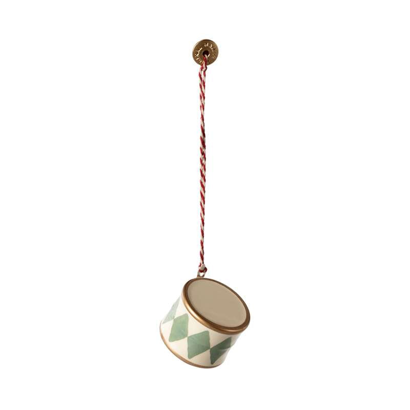 Maileg Julornament i Metall - Trumma - Liten - Mint 