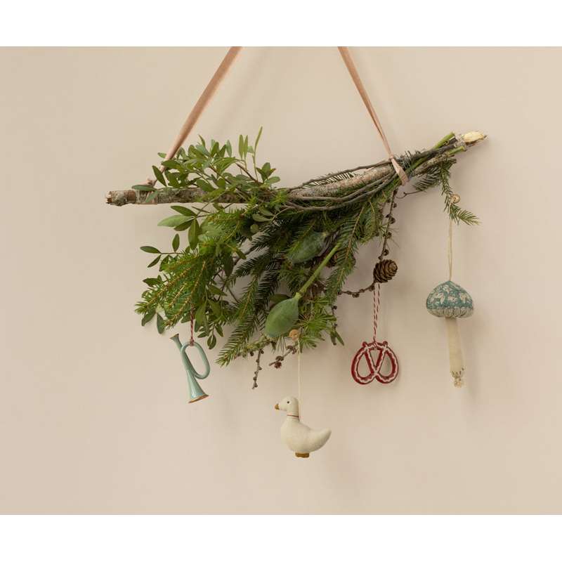 Maileg Julornament i Metall - Kringla - Randig 