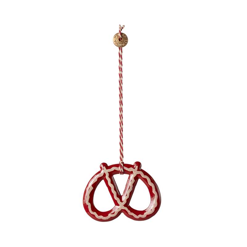Maileg Julornament i Metall - Kringla - Randig 
