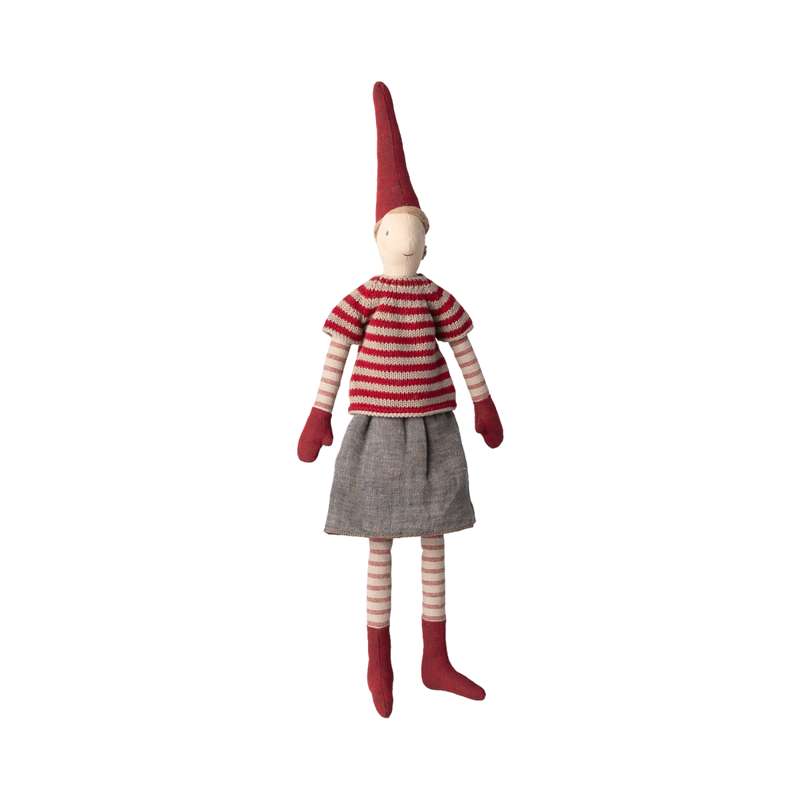 Maileg Nisse - strl. 3 - Flicka - Kjol och Stickad Tröja 