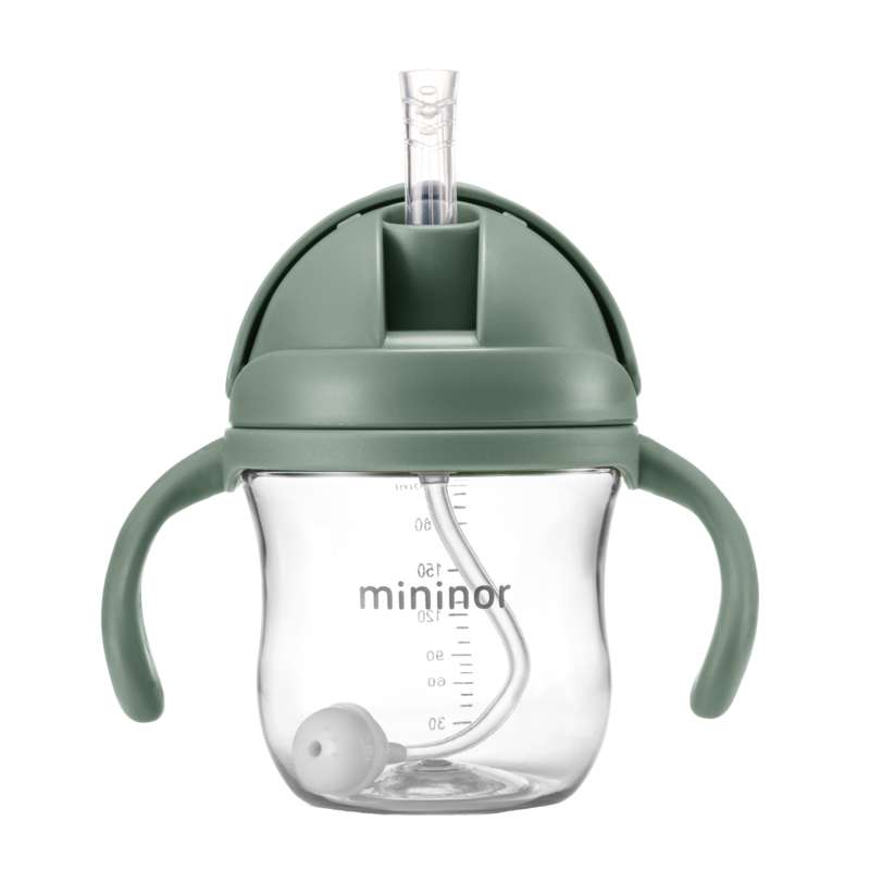 Mininor Sugrörskopp - Tritan - 220ml - Grön 