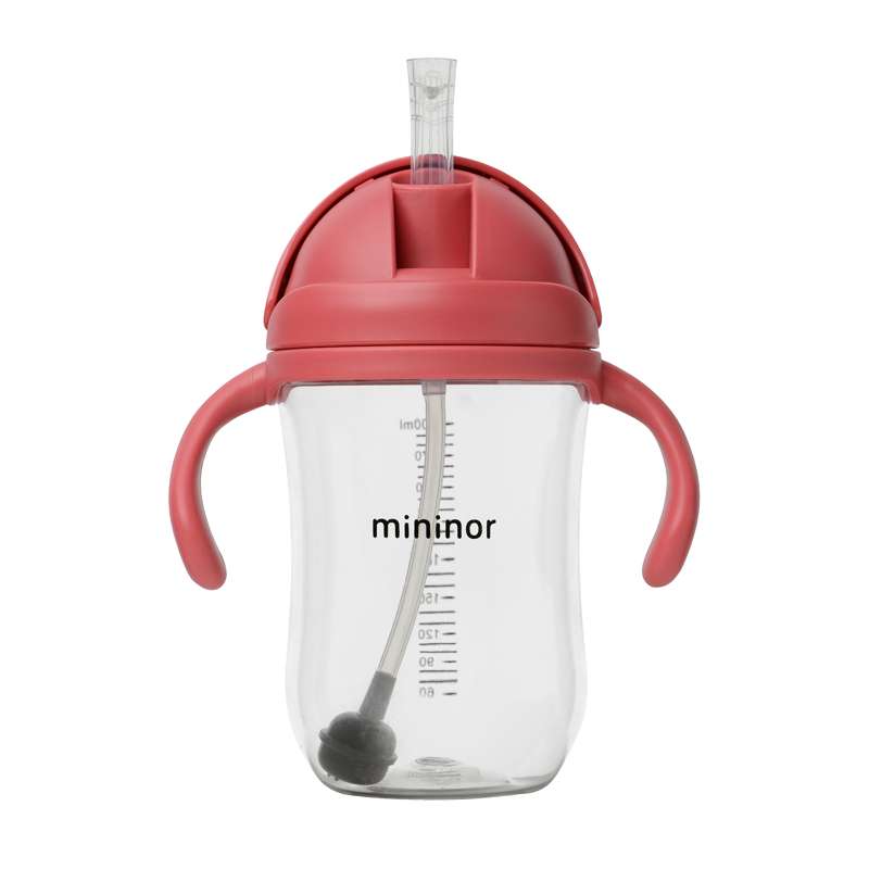 Mininor Sugrörskop - Tritan - 330ml - Rabarber 