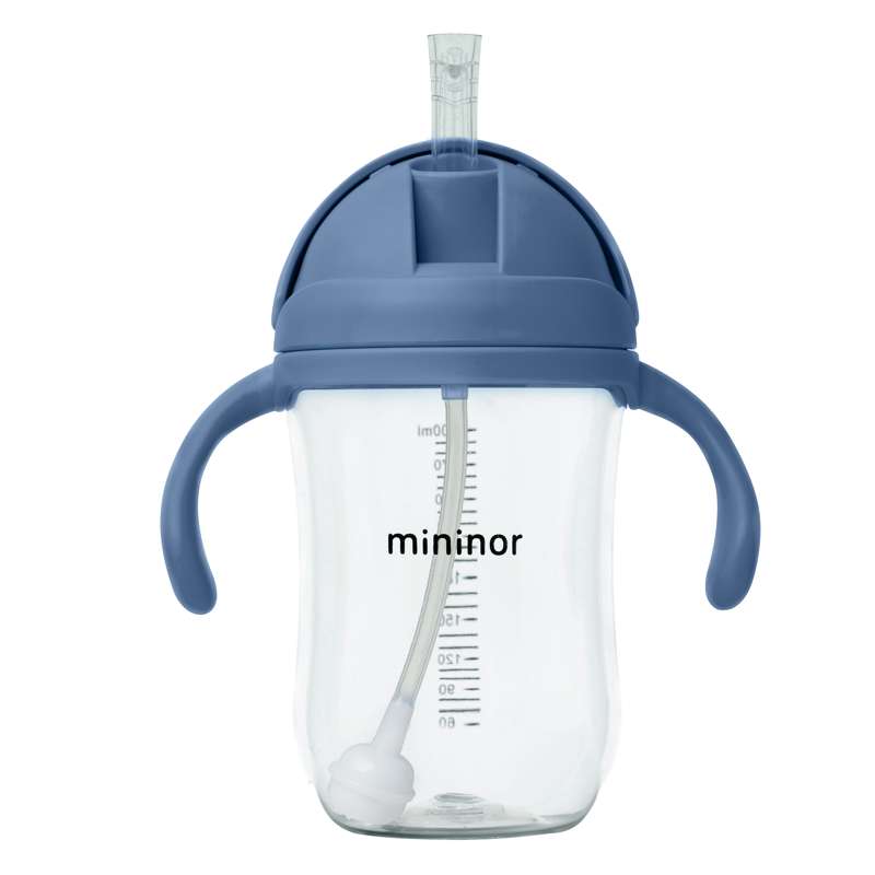 Mininor Sugrörskopp - Tritan - 330ml - Blåval 