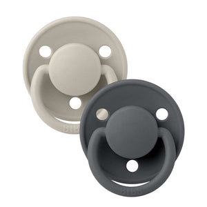 BIBS Rund De Lux Napp - 2-Pack - Onesize - Silikon - Sand/Iron