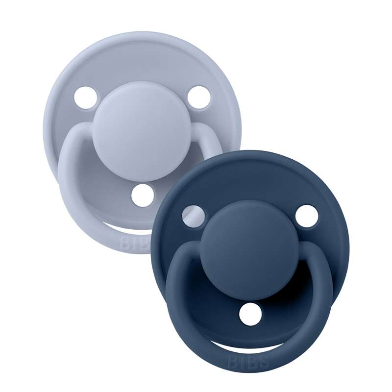 Bibs De Lux Napp - 2-Pack - Onesize - Silikon - Dusty Blue/Steel Blue 