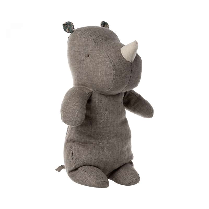Maileg Safari Friends - Medium Noshörning Bamse - Mörkgrå 