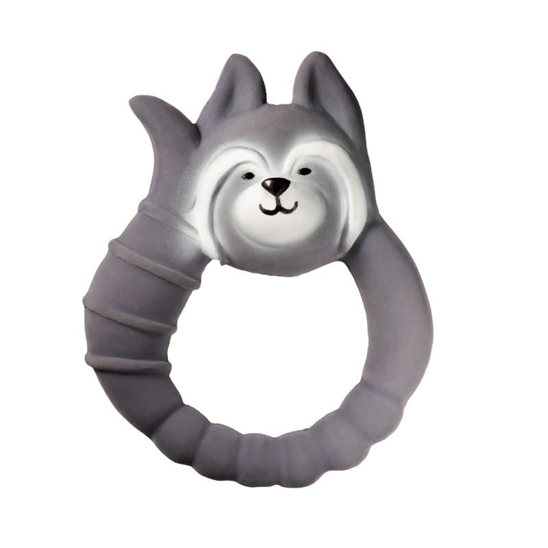Natruba Bitering i naturgummi - Tvättbjörn - Grå 